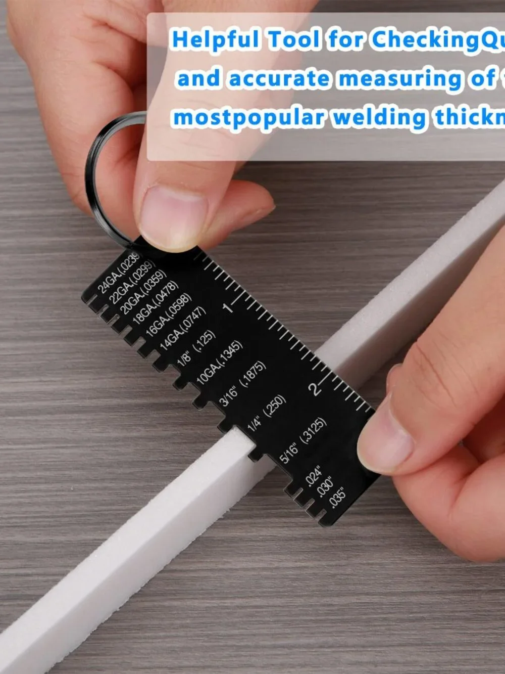 Xuhal 4 Pieces Double Sided Wire Metal Sheet Thickness Gauge Wire Measurement To